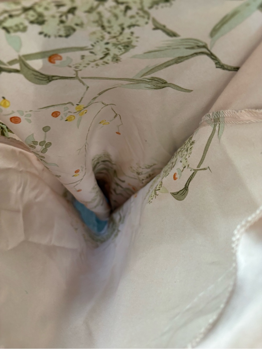 CREAM AND FLORAL SILKY NIGHTGOWN DRESS - Picture 4 of 5